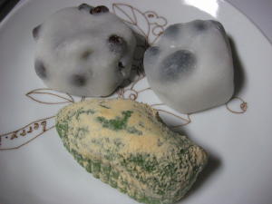 豆餅（＆黒豆大福＆本よもぎ）